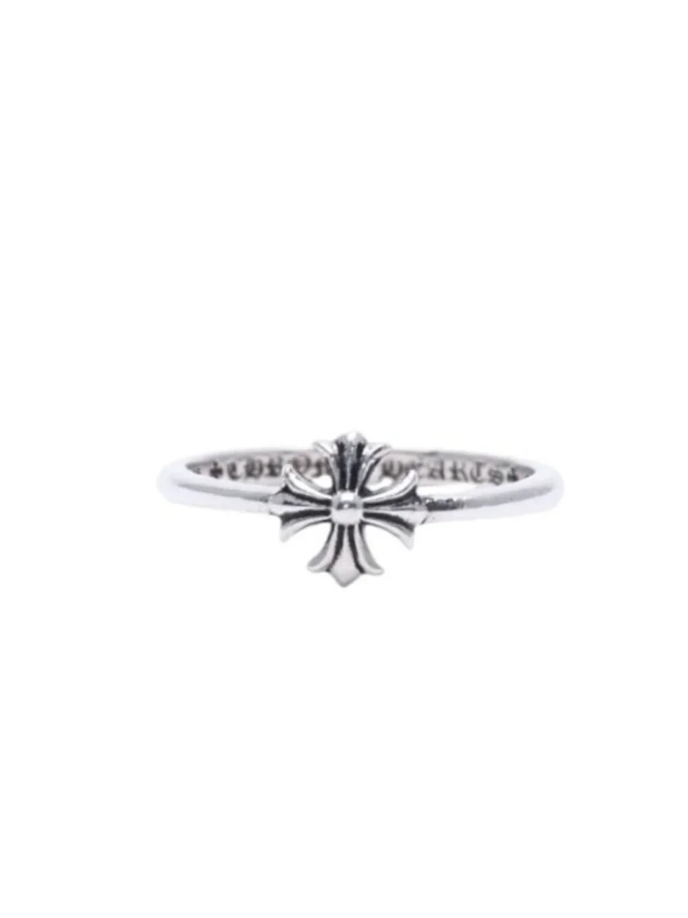 Chrome Hearts Bubblegum CH Pls CH Plastic Sling Ring 925 Sterling Silver